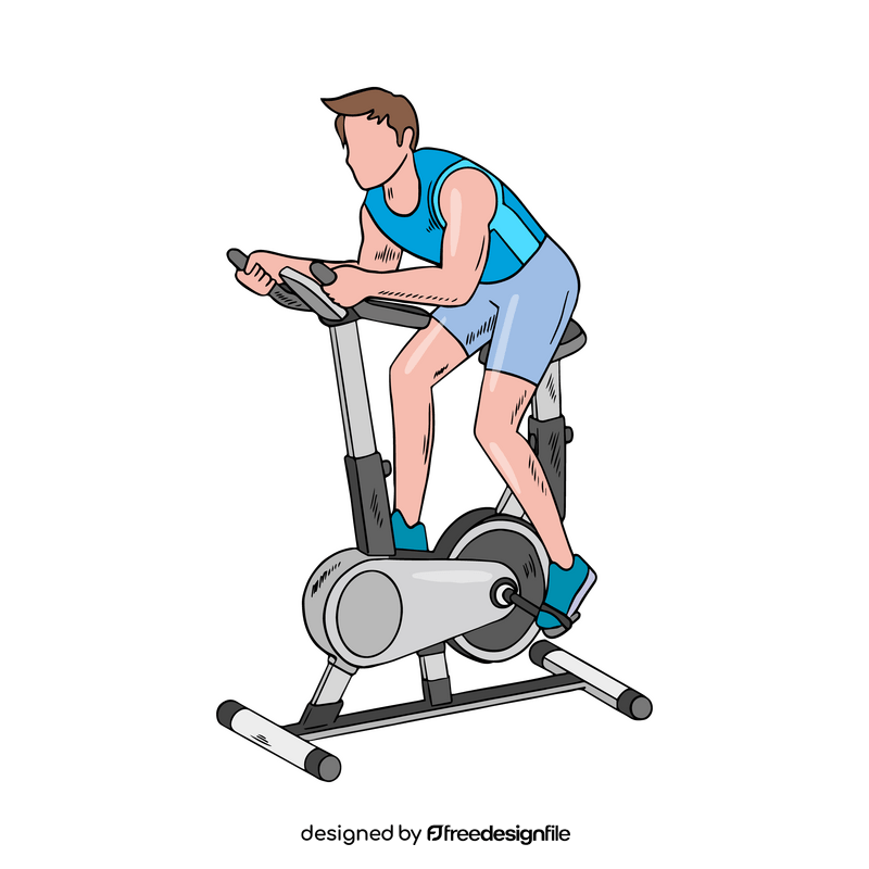 Sports man in gym clipart
