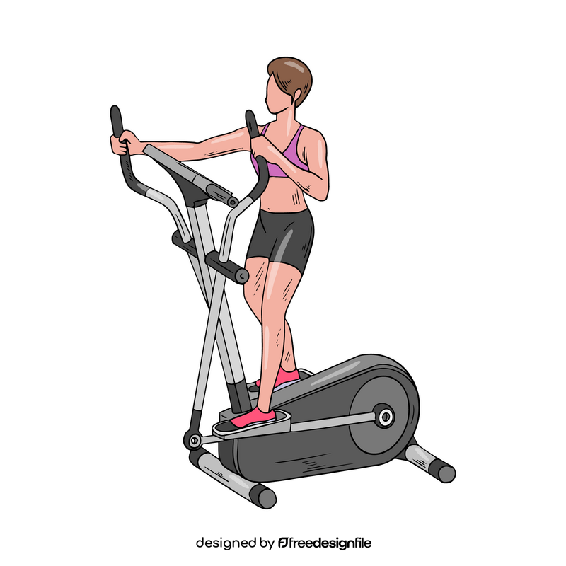 Woman doing fitness exercise clipart