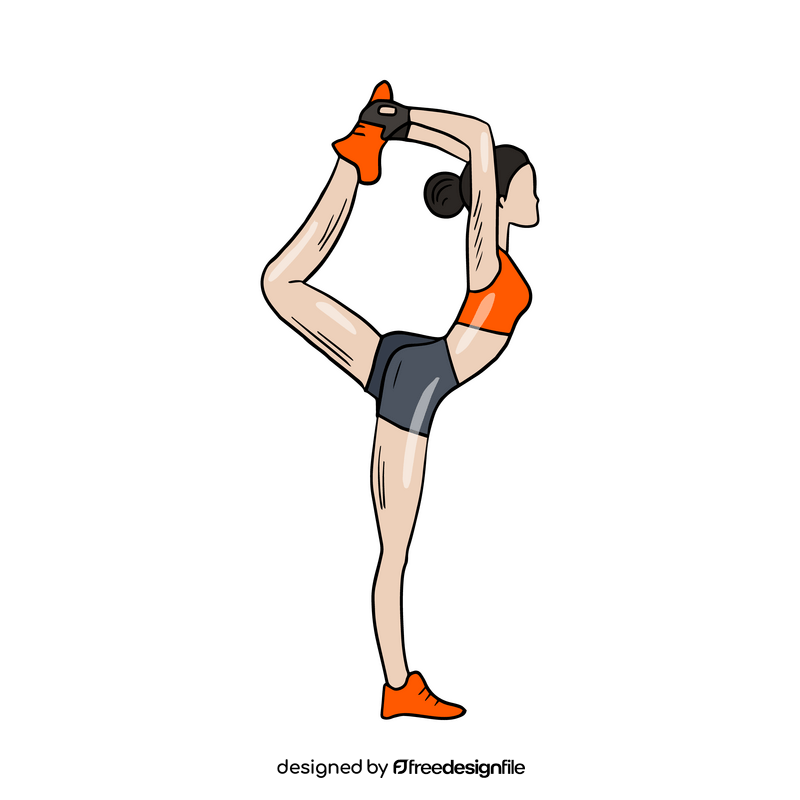 Girl athlete exercise illustration clipart