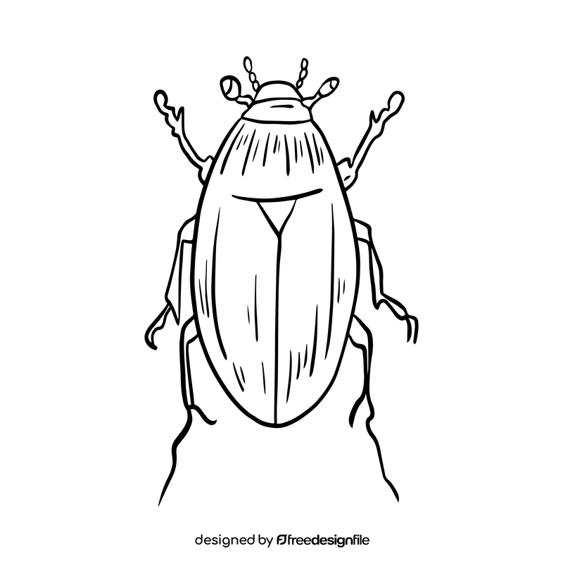 Bug black and white clipart