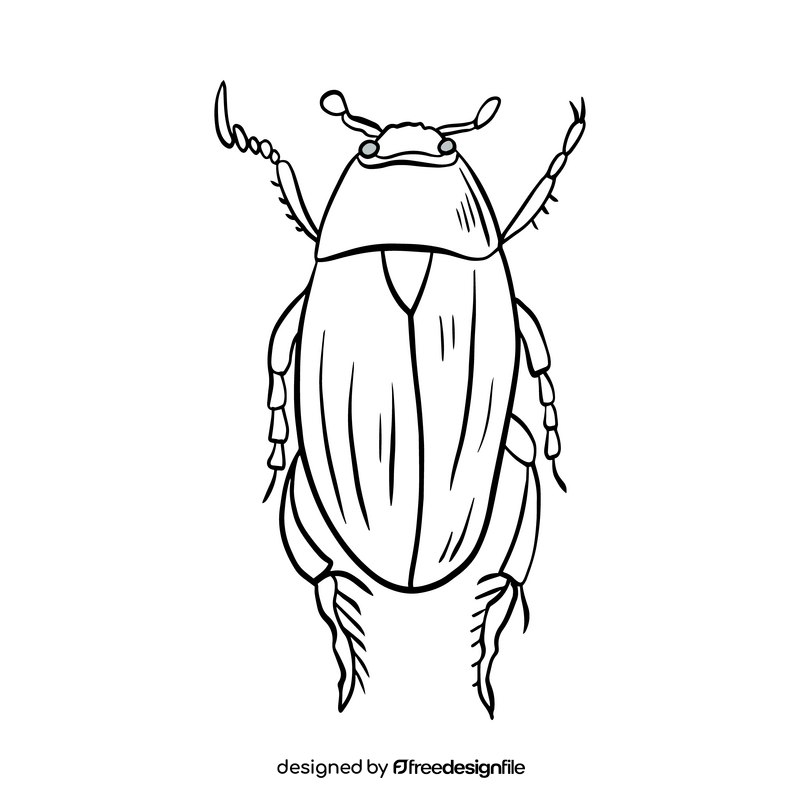 Bug black and white clipart