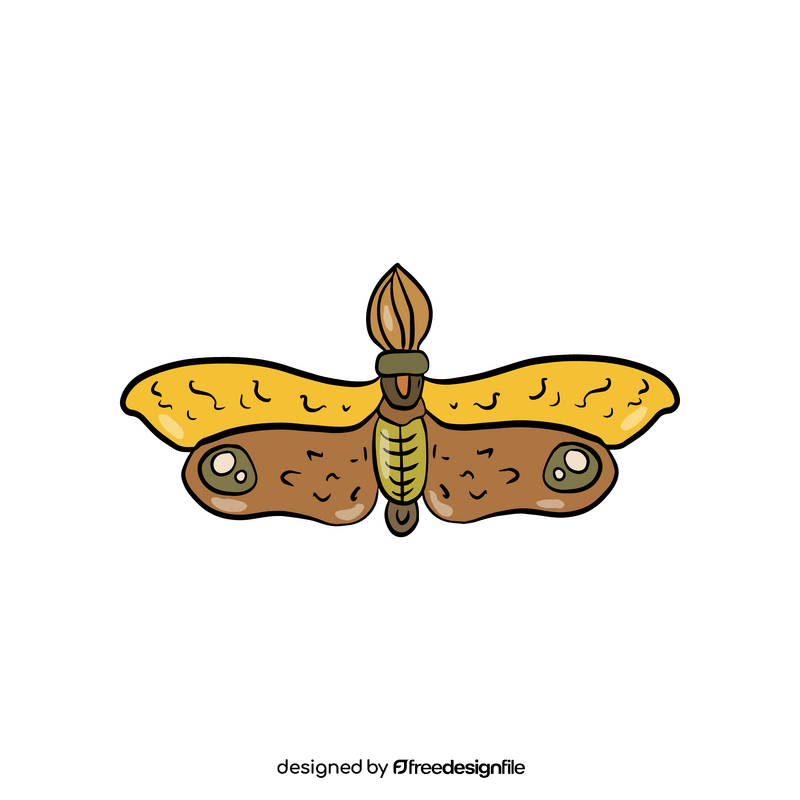 Moth drawing clipart