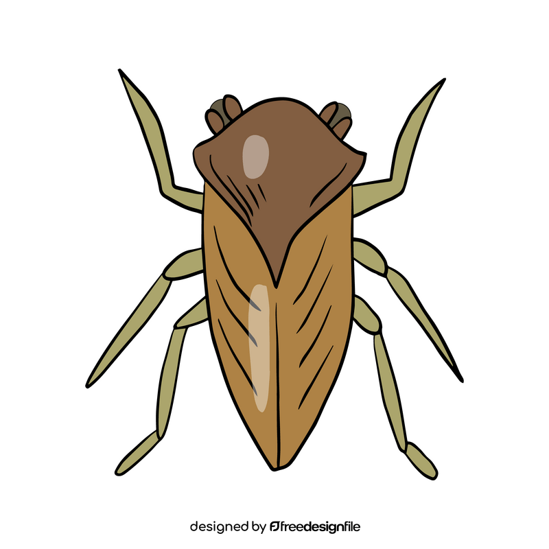 Brown moth drawing clipart
