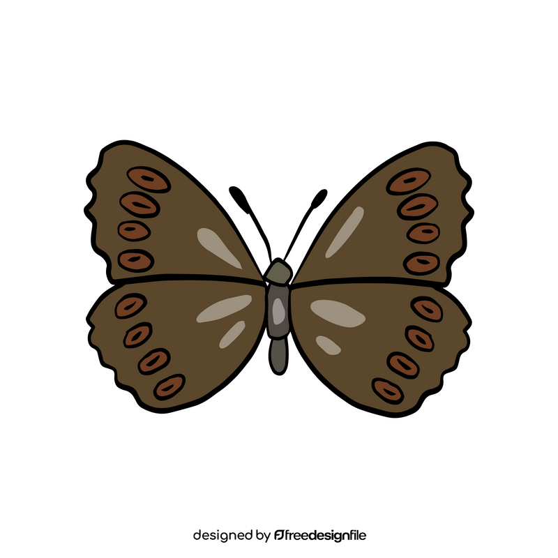 Brown moth clipart