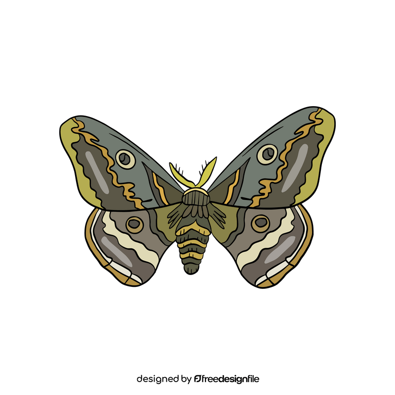 Cartoon moth clipart