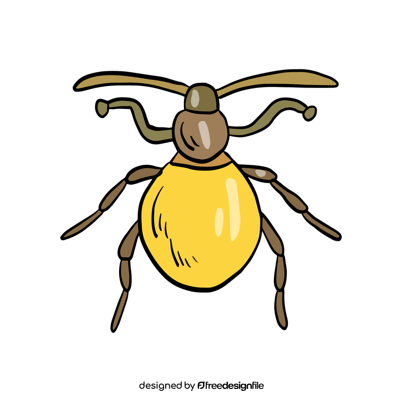 Yellow beetle clipart