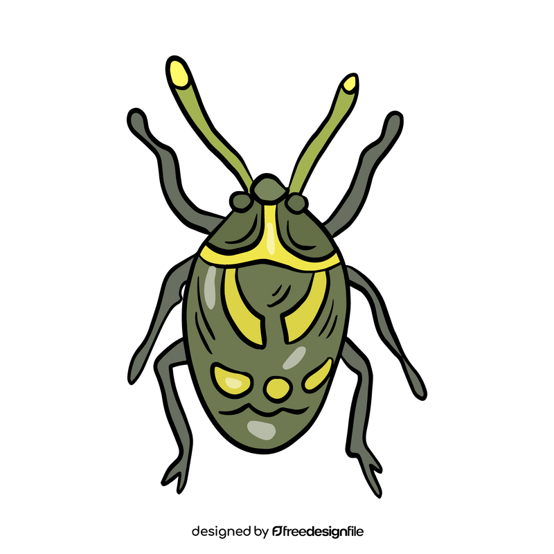 Green stink bug clipart