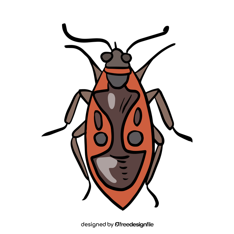 Red stink bug drawing clipart