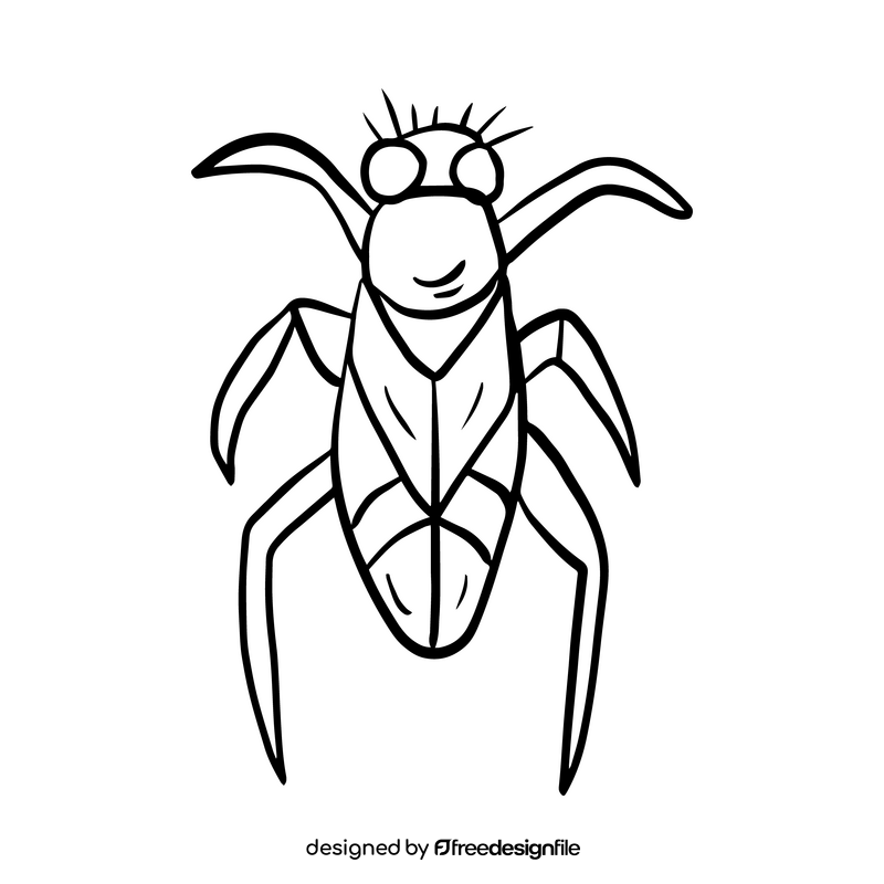 Stink bug illustration black and white clipart