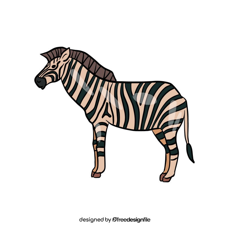 Zebra animal cartoon clipart