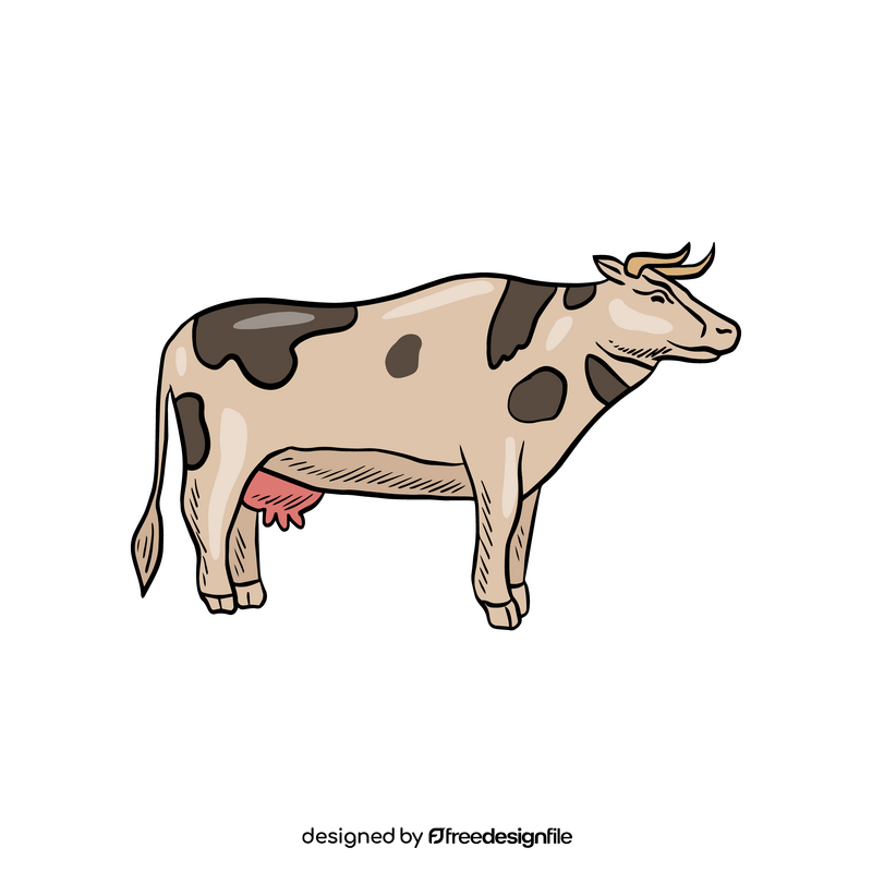 Cow animal drawing clipart