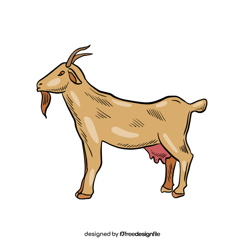 Free goat drawing clipart
