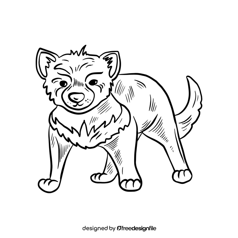 Tasmanian devil black and white clipart