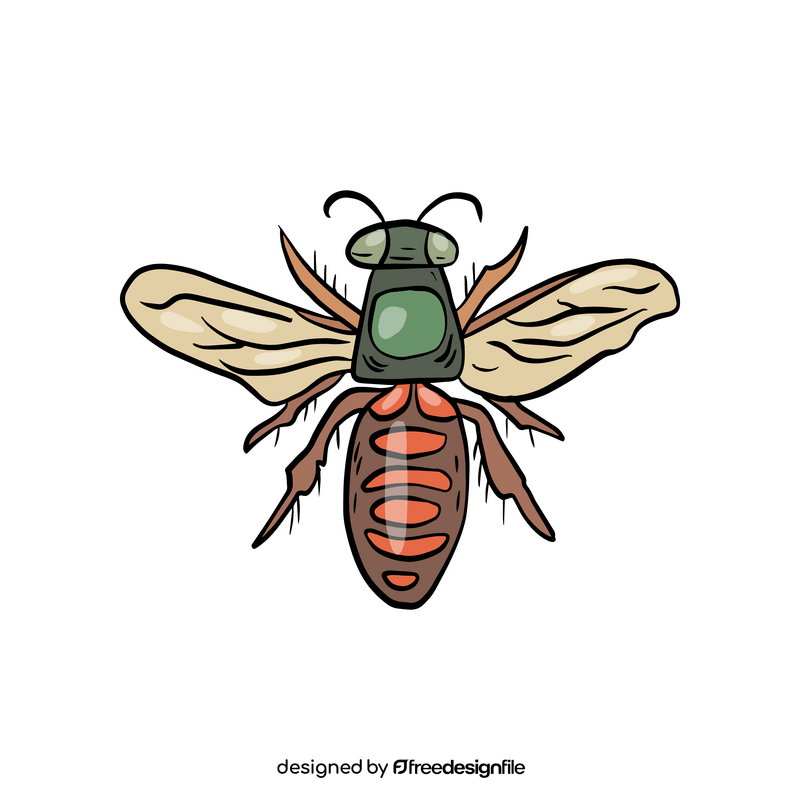 Wasp cartoon clipart