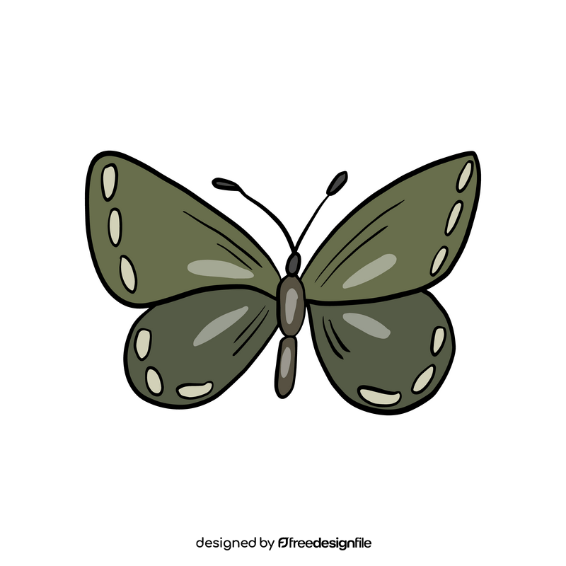Green moth insect clipart