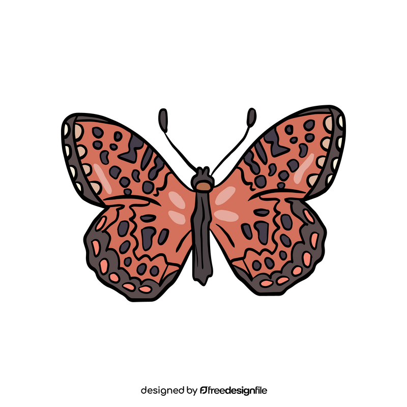 Cossina butterfly illustration clipart