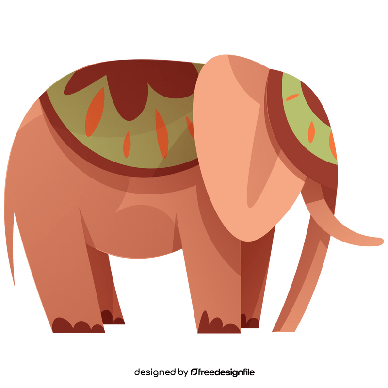 India elephant cartoon clipart