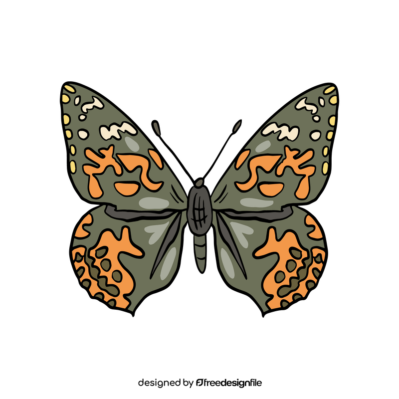Cossina butterfly clipart