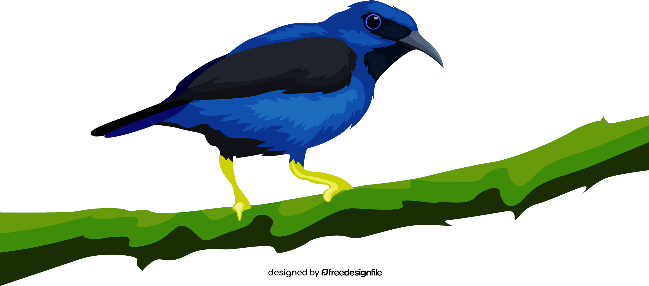 Cute blue bird clipart