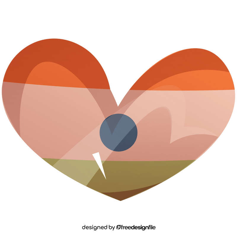 India heart flag cartoon clipart