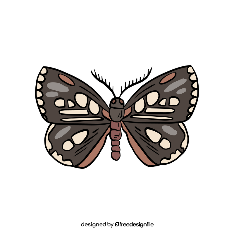 Black butterfly drawing clipart