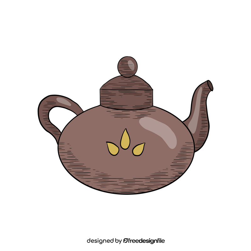 Spa clay teapot clipart