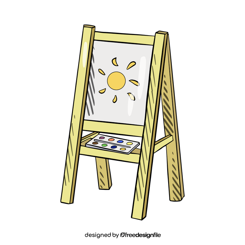Kids easel stand clipart