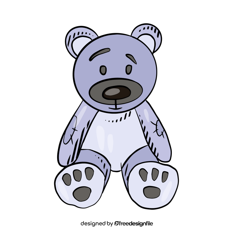 Cartoon teddy bear toy clipart