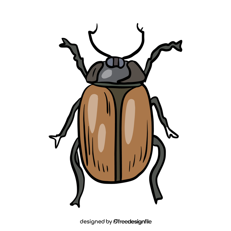 Forest beetle cartoon clipart