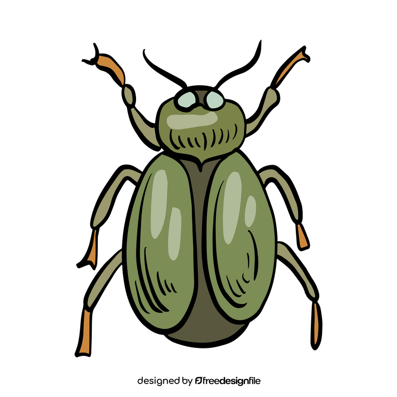 Green forest insect clipart