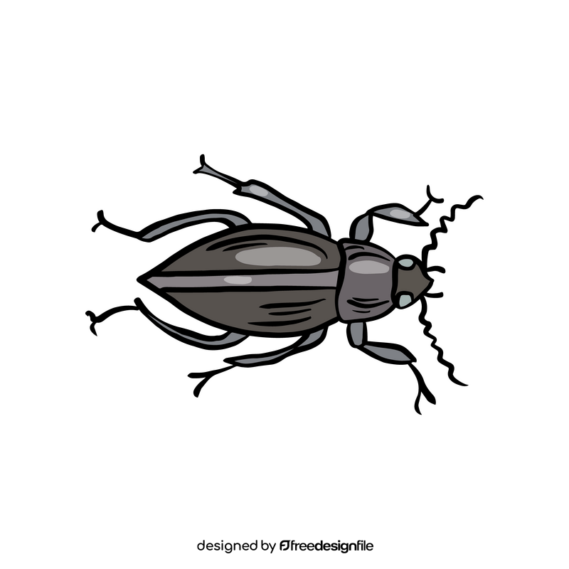 Forest black insect clipart