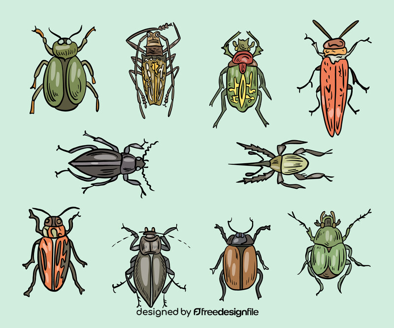 Forest insects vector