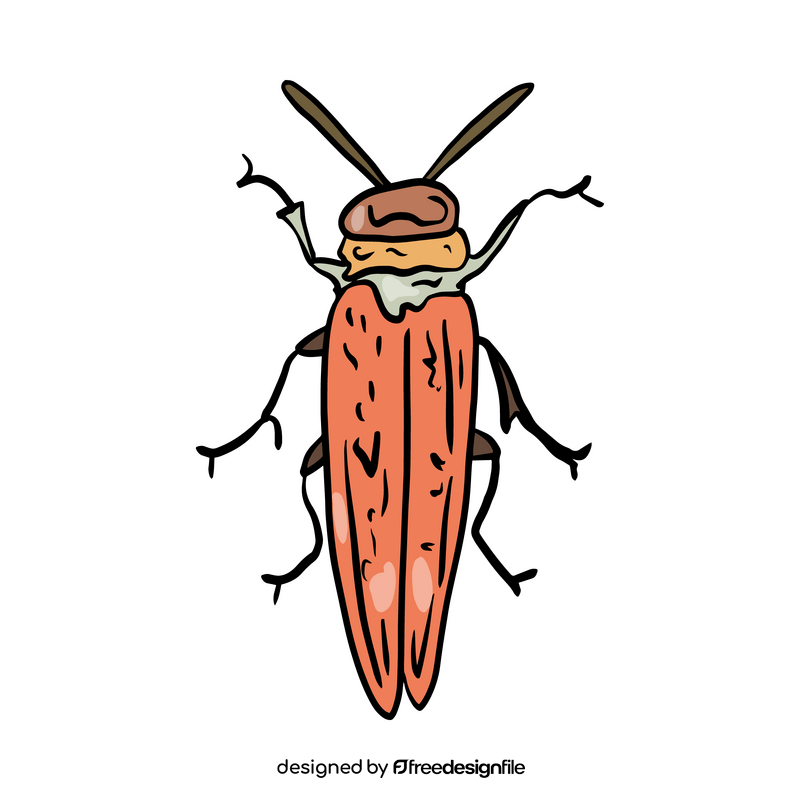 Orange forest bug clipart