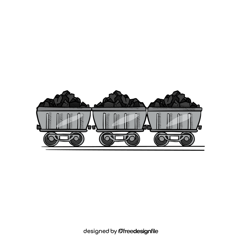 Coal wagons clipart
