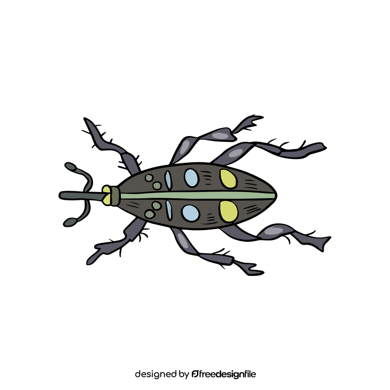 Leaf beetle illustration clipart