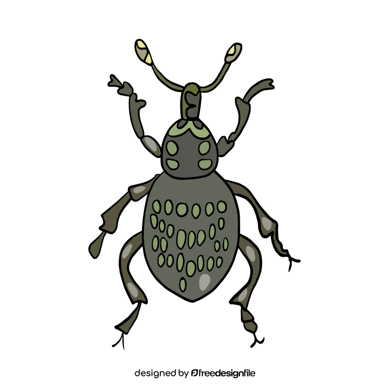 Leaf beetle cartoon clipart