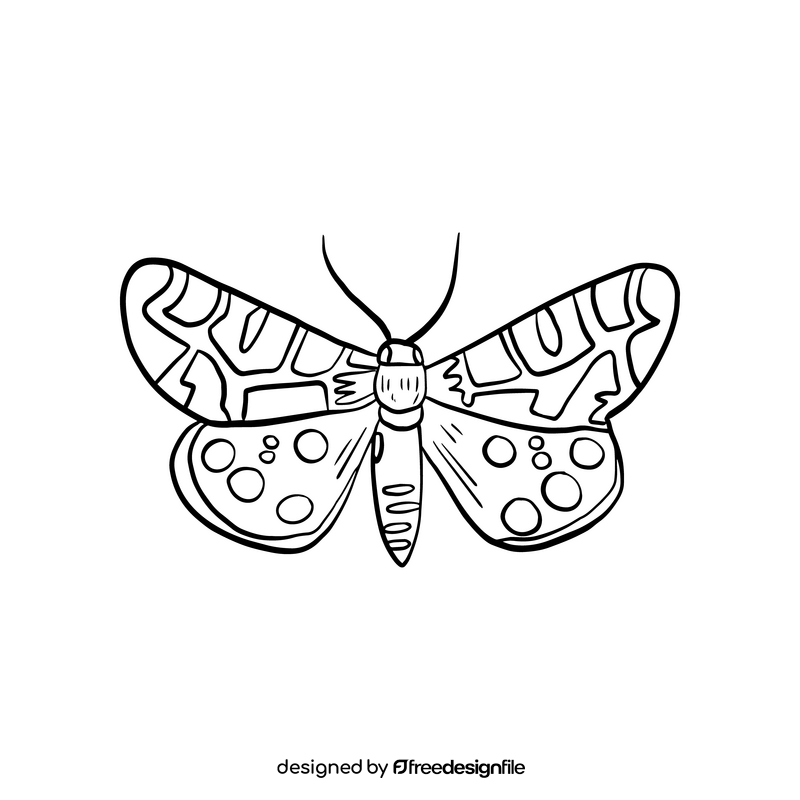 Free butterfly black and white clipart