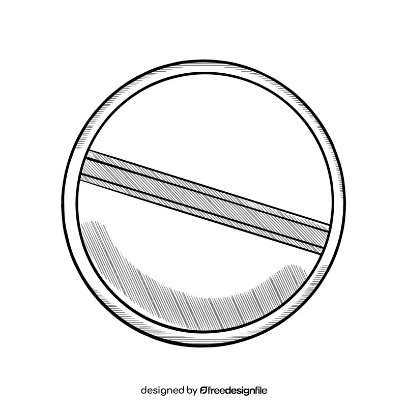 Pill drawing black and white clipart
