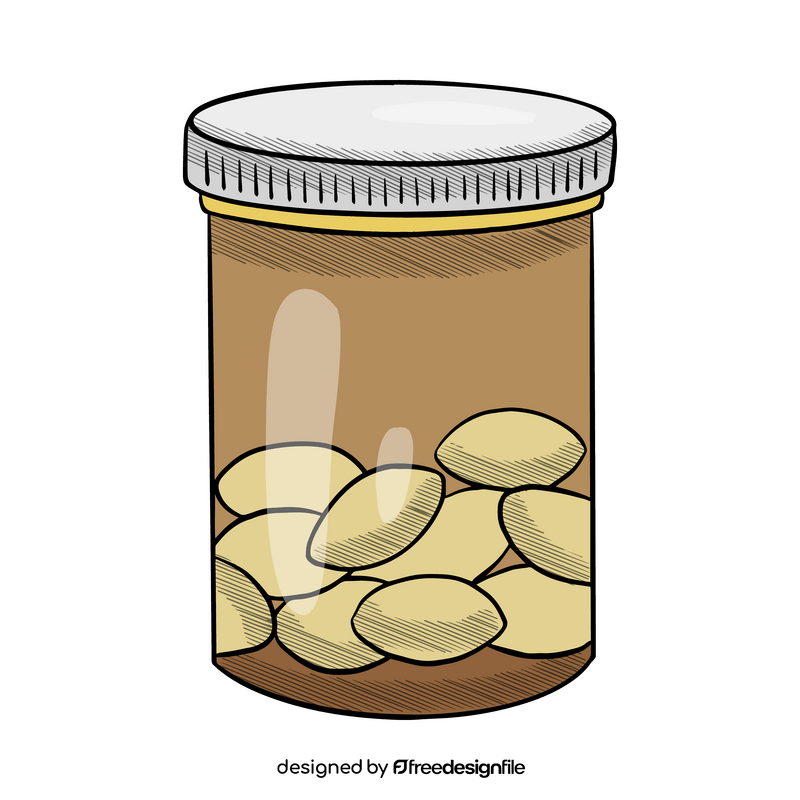 Pill bottle illustration clipart