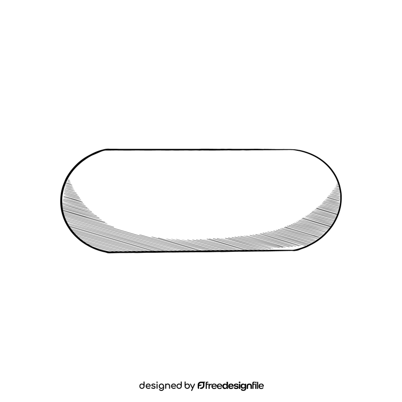 Pill black and white clipart