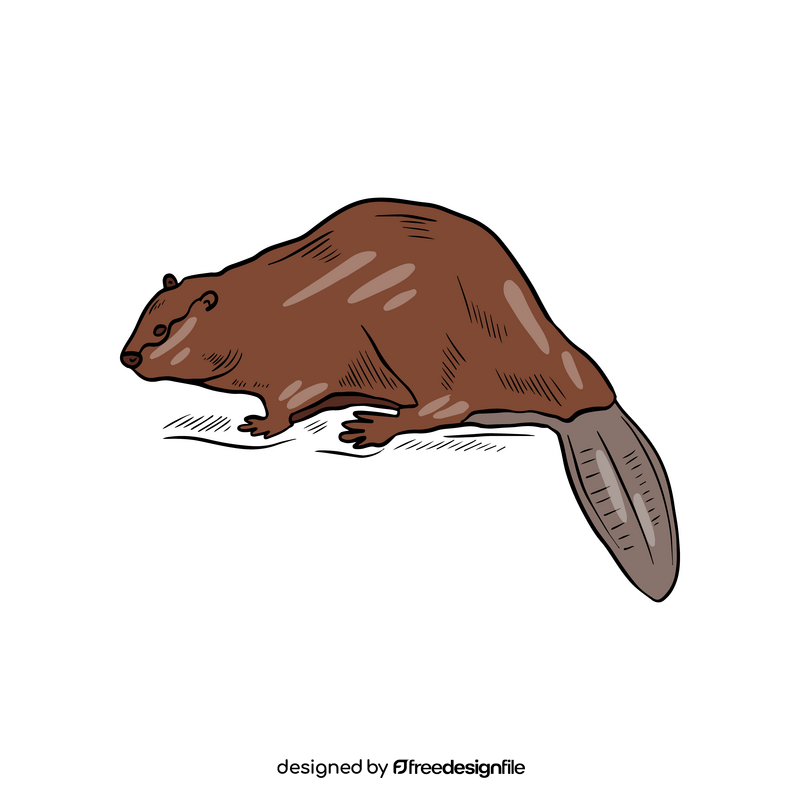Free beaver animal clipart