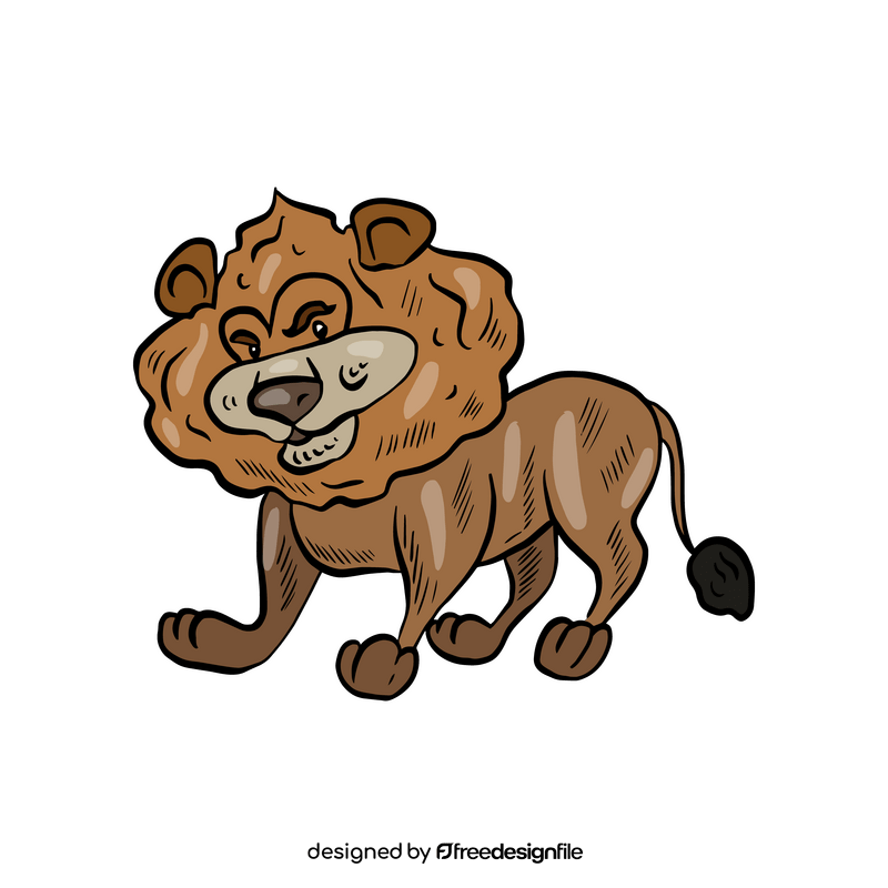 Cartoon lion animal clipart