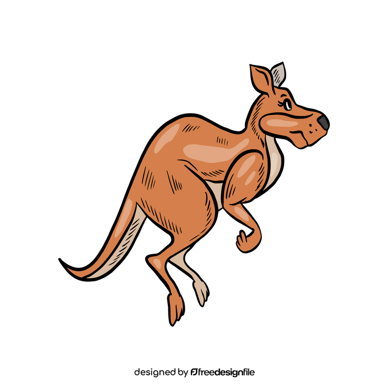 Cute kangaroo clipart