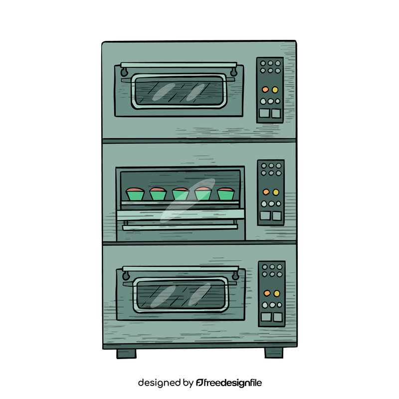 Electric baking oven clipart