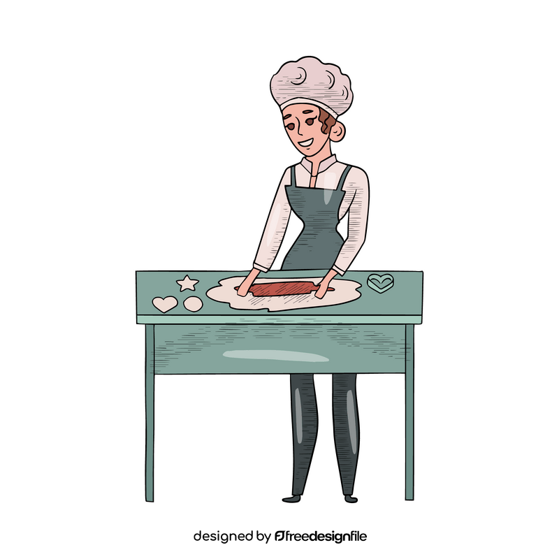 Girl confectioner clipart