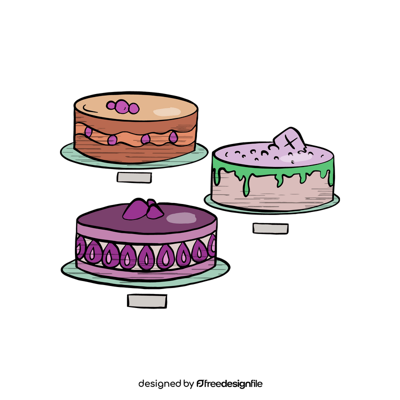 Cakes cartoon clipart
