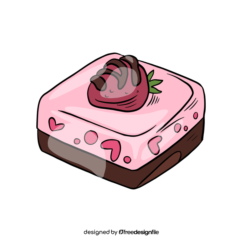 Strawberry cake clipart