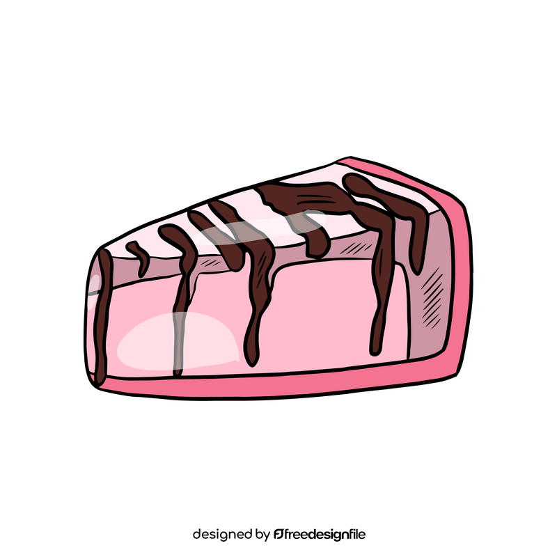 Strawberry cake slice clipart