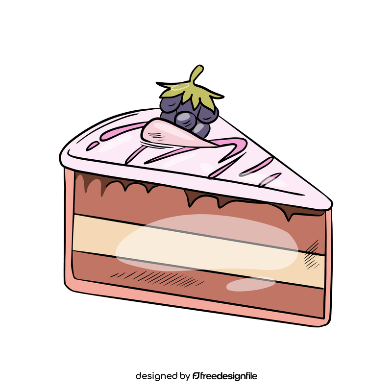 Cake slice illustration clipart