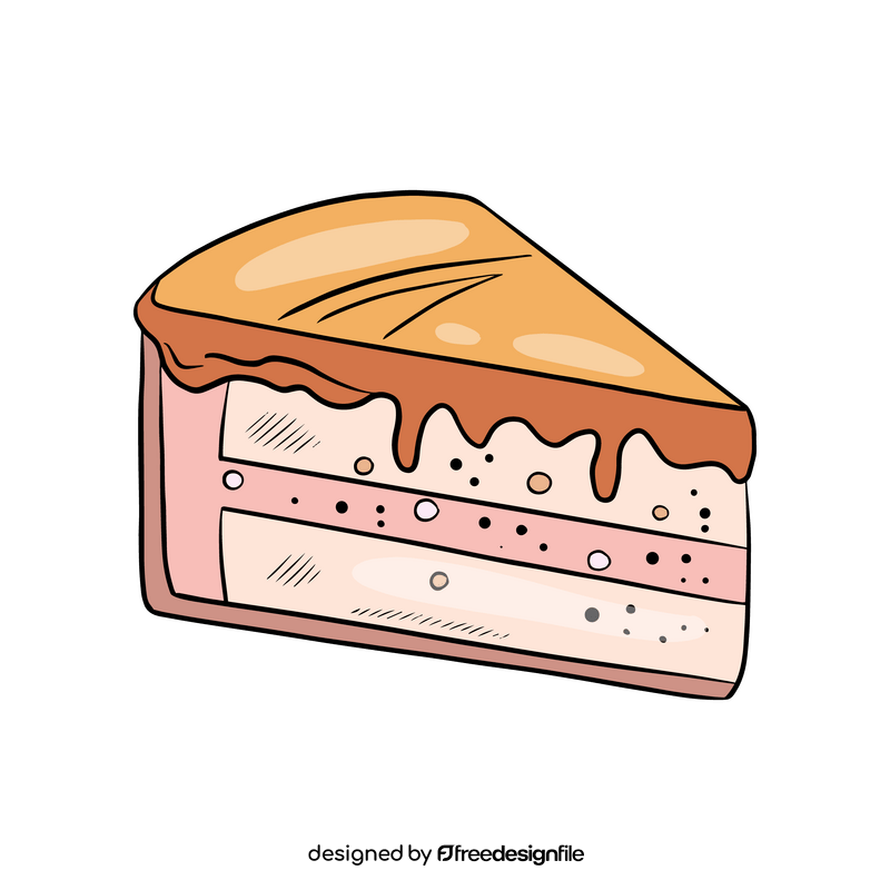 Cake slice cartoon clipart